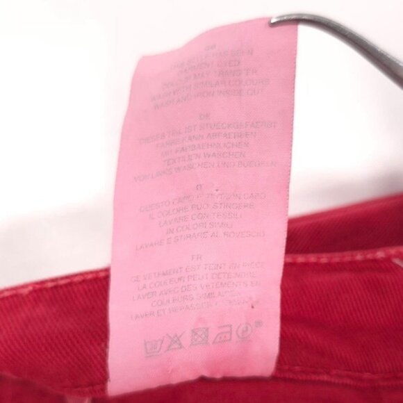Closed ITALY🇮🇹MADE Holly Moto Jeans Women's 27 Red Ankle Zip Mid Rise - Picture 13 of 14